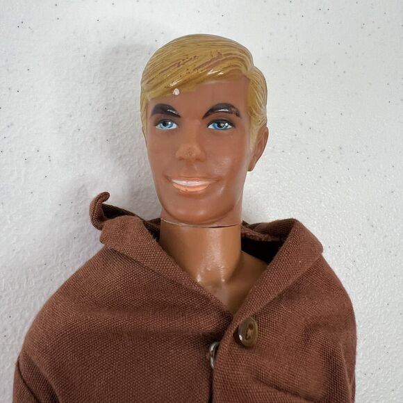 Vintage Mattel 1968 Molded Blonde Ken Doll With GI Joe Jacket Barbie Swim Trunks - Picture 2 of 16